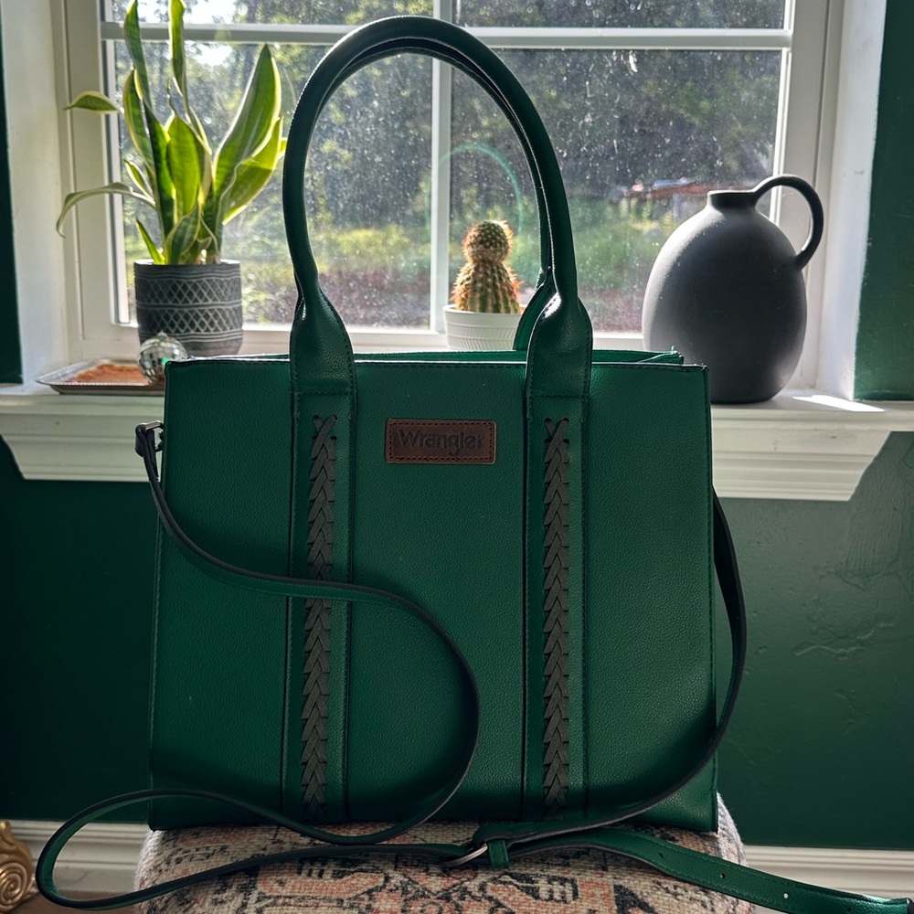 Wrangler Green Medium Tote Bag